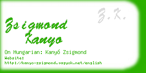 zsigmond kanyo business card